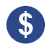 Blue icon with dollar sign.