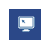 Blue icon with computer screen